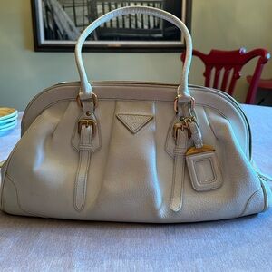 AUTHENTIC PRADA White leather bag
